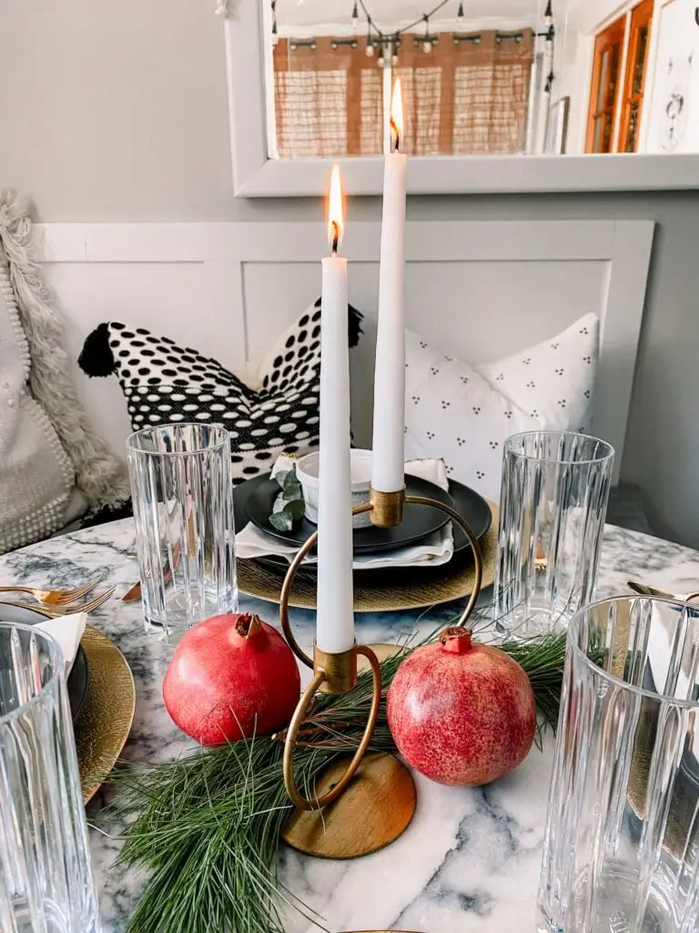 Modern Black + Gold Thanksgiving Tablescape