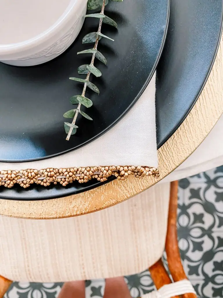 Modern Black + Gold Thanksgiving Tablescape