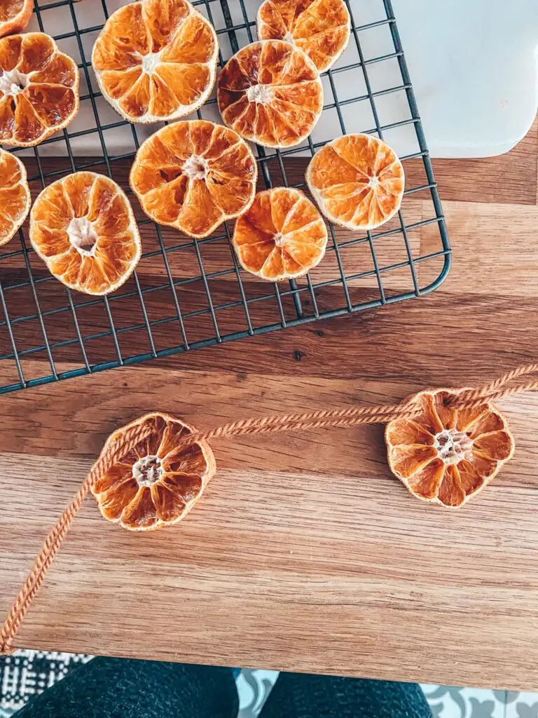 Dried Orange Garland and Wrapping Christmas Gifts