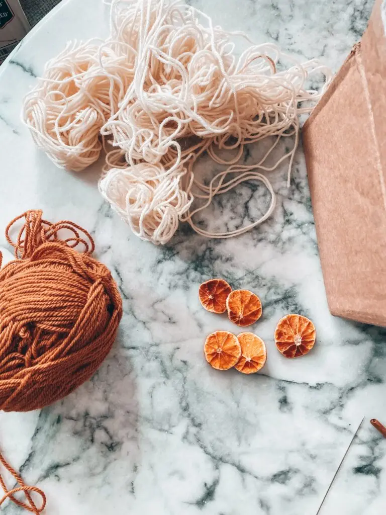 Dried Orange Garland and Wrapping Christmas Gifts