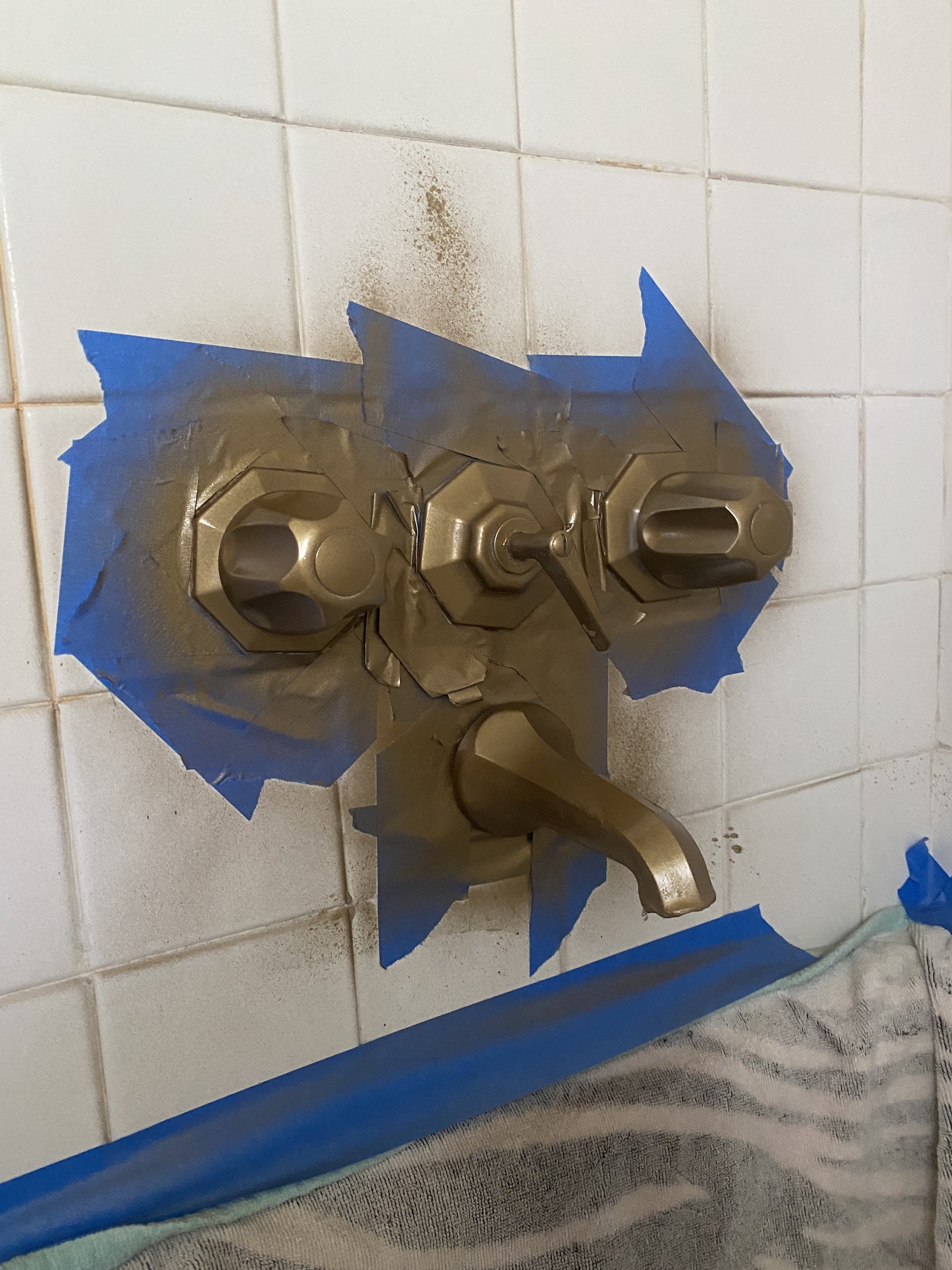 Painted Shower Tile in Our 1940s Bathroom - Week 2 ORC