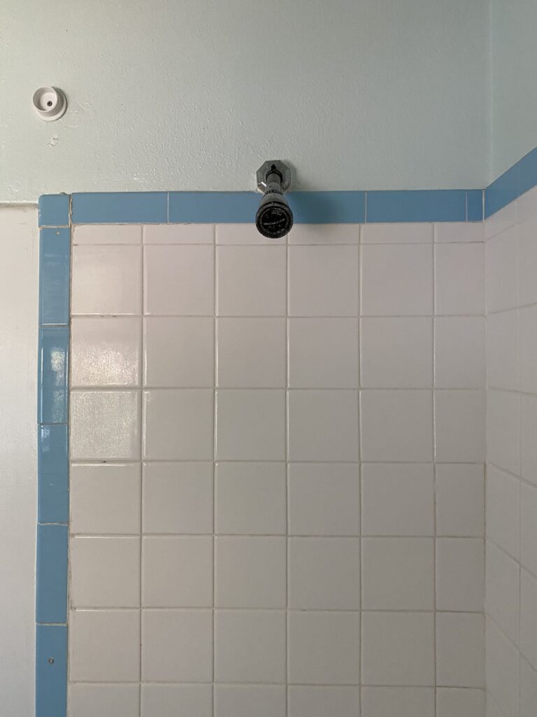Painted Shower Tile in Our 1940's Bathroom - Week 2 ORC