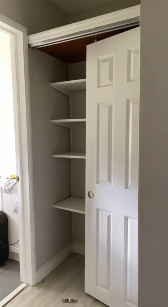 Sliding Custom Bathroom Door + Moulding - ORC Week 4 - Blushing ...