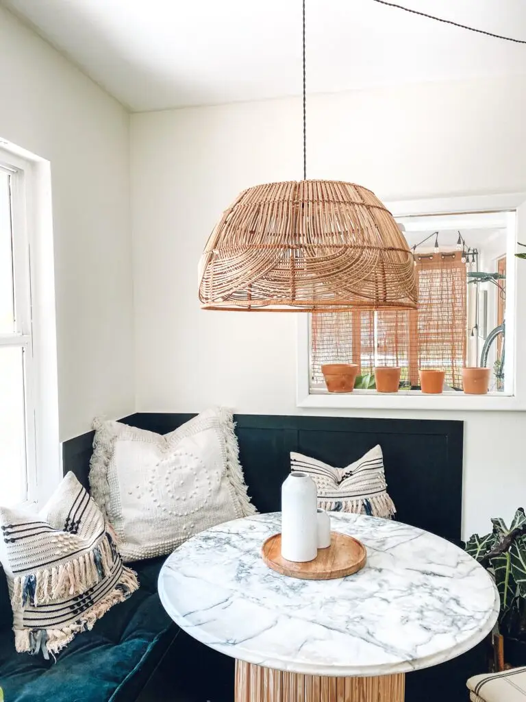 DIY Rattan Basket Pendant Light