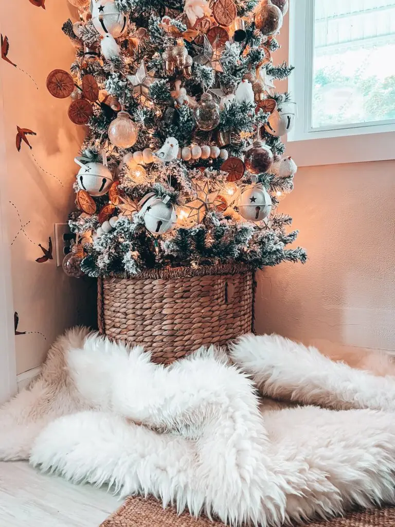 christmas tree in basket