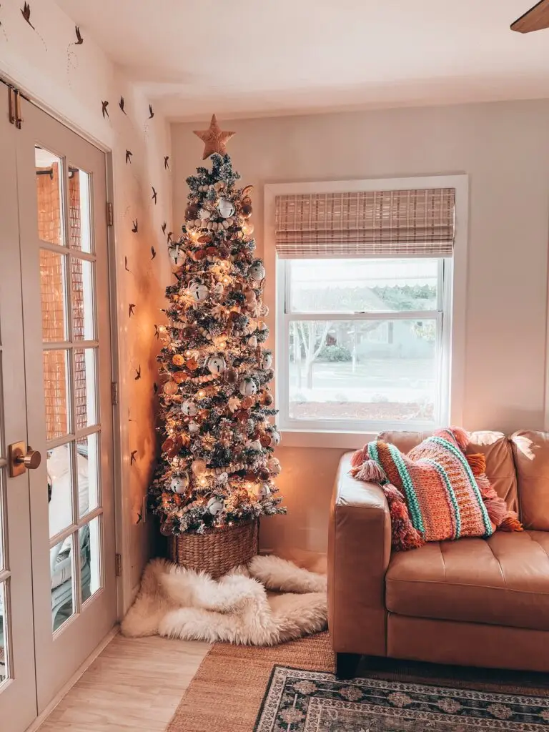 christmas tree in basket