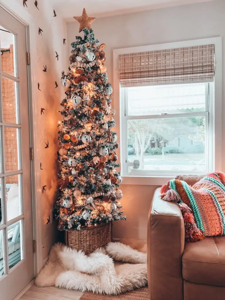 christmas tree in basket