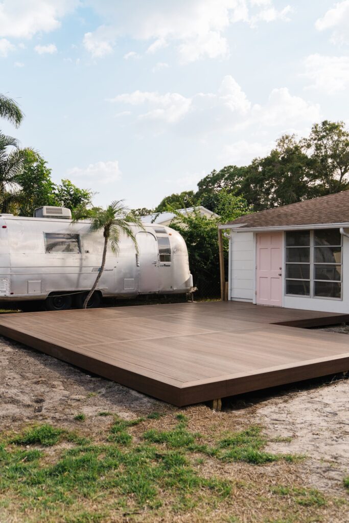 Florida Backyard Deck Reveal with Composite Decking - Blushing Bungalow ...