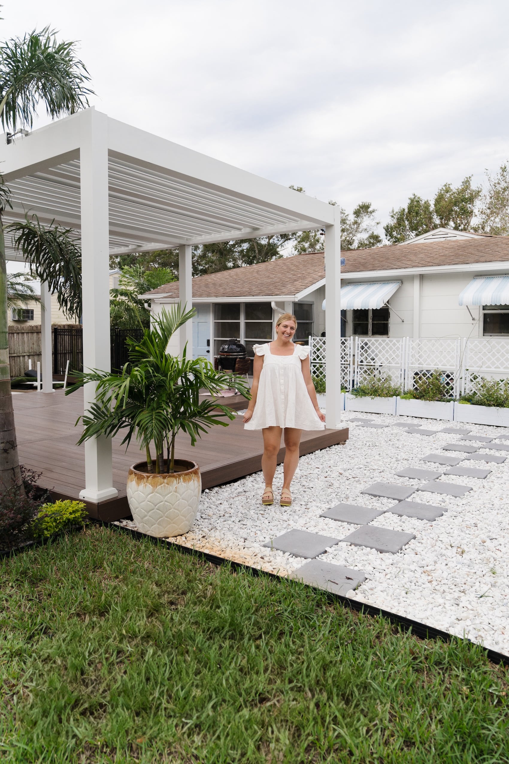 DIY Install Custom Pergola Kit Reveal - Blushing Bungalow | So Cute You ...